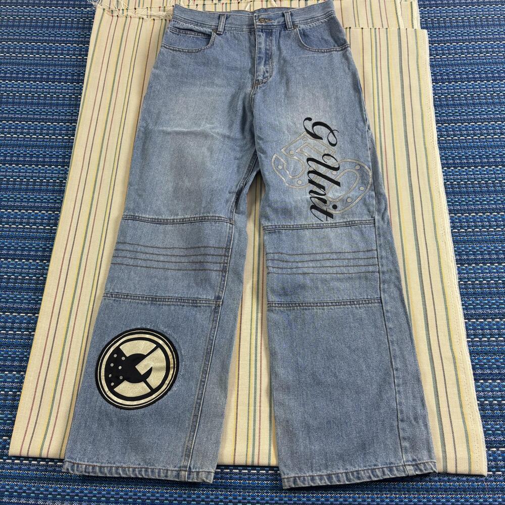 Vintage G-Unit Tools Of The Trade Jeans Youth 26x27 Blue Wide Leg Hip Hop Y2K